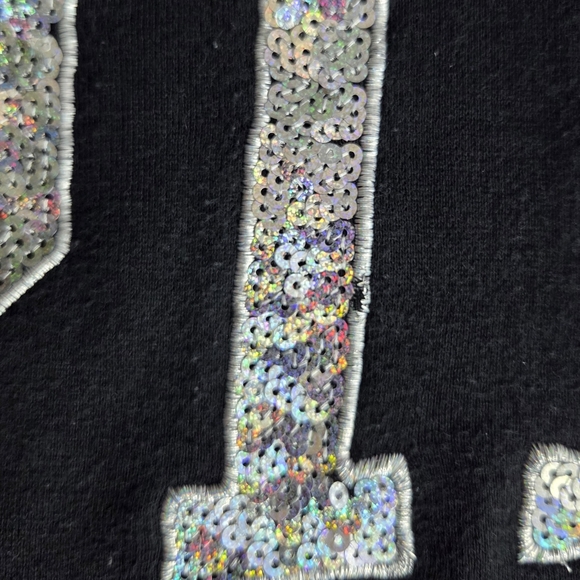 Victoria's Secret PINK Watercolor Hoodie Y2k Bling Sequin Love Streetwear Small - Picture 6 of 13